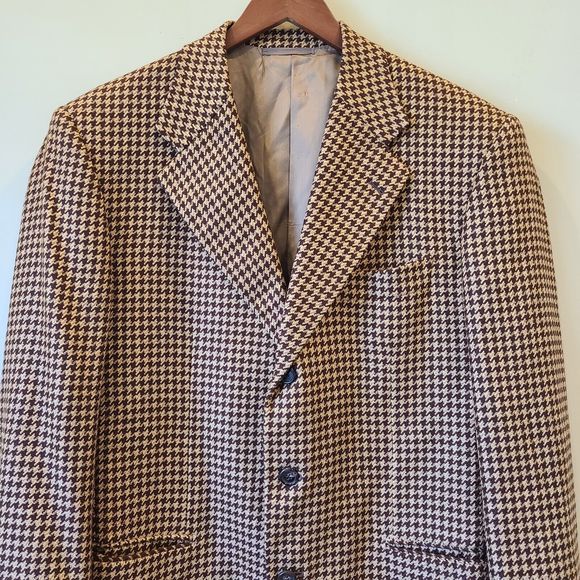 Hugo Boss Brown Houndstooth Blazer - Picture 2 of 10